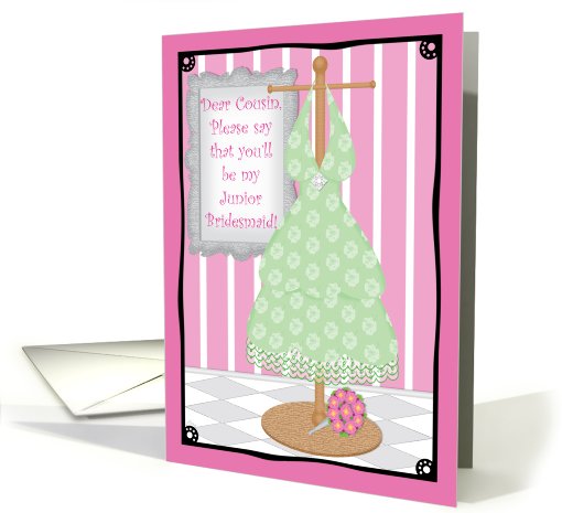 Cousin Junior Bridesmaid Invitation Request card (542988)