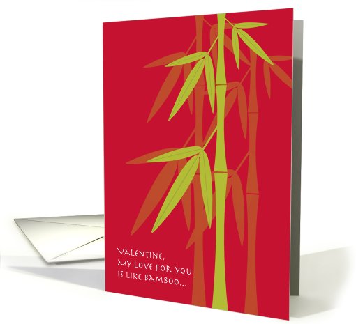Valentine Valentine's Day Bamboo card (543496)