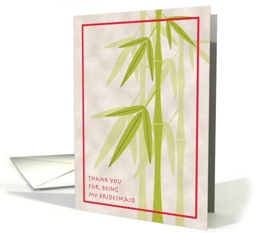 Thank You Bridesmaid Bamboo card (545428)