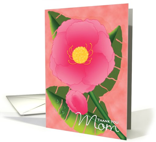 Mother's Day Mom from Daughter Pink Tropical Flower card (545951)