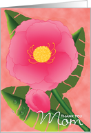 Mother’s Day Mom from Daughter Pink Tropical Flower card