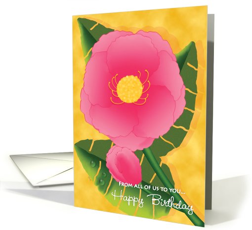 Birthday from Group Pink Tropical Flower card (545970)