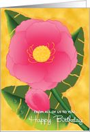 Birthday from Group Pink Tropical Flower card