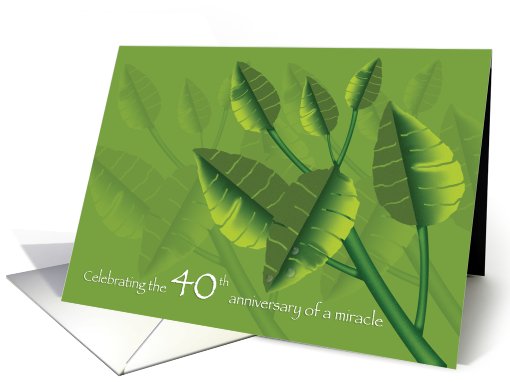 Kidney Transplant Anniversary 40 Years Invitation card (549059)