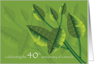 Kidney Transplant Anniversary 40 Years Invitation card
