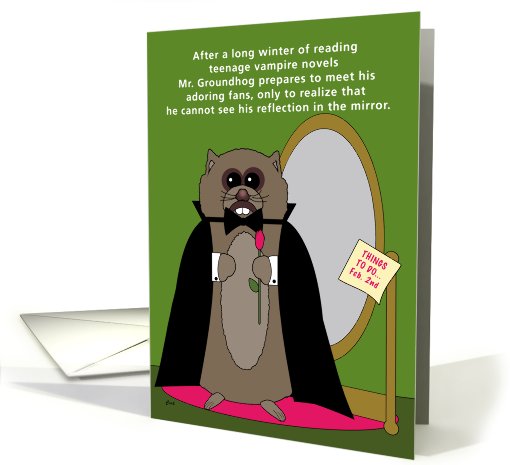 Birthday Groundhog Day Funny Vampire card (550481)
