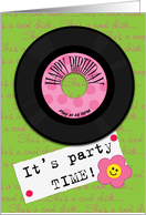 Birthday Party Invitation 45 Woman Retro Theme card