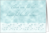 Thank You Bridal Shower Hostess Host Aqua Butterflies Branches card