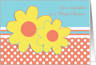 Bridal Shower Invitations Yellow Daisy card