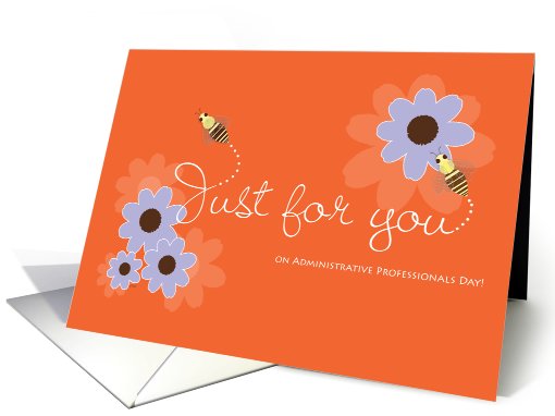 Administrative Professionals Day Bees Flowers Whimsical card (572019)