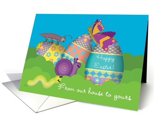 Easter Eggs Bugs Our House to Yours card (577761)