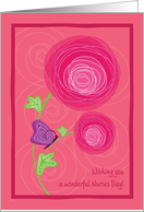 Nurses Day Nurse’s Day Flowers Pink Whimsical card
