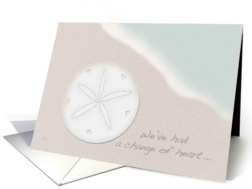 Divorce Reconciliation Announcement Ocean Beach card (579888)
