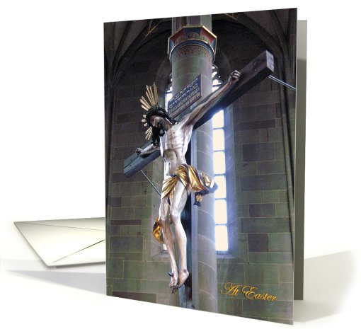 Easter Christ on Cross Christian card (580563)