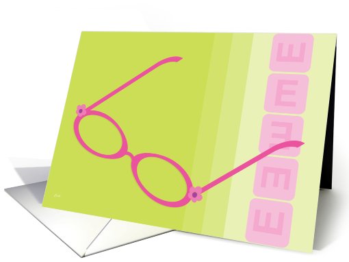Congratulations New Eyeglasses Pink Girlie card (584938)