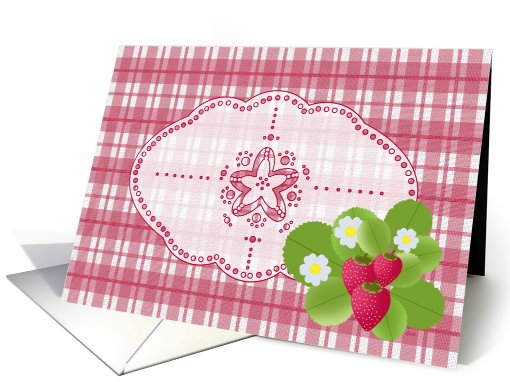 Invitations Bridal Shower Kitchen Strawberry card (585702)