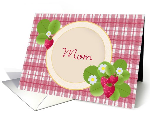 Mother's Day Strawberries Strawberry Plate card (585718)