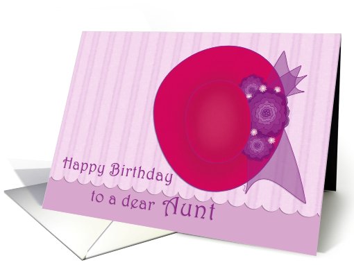 Aunt Happy Birthday Red Hat card (591305)