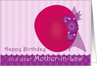 Mother-in-Law Happy Birthday Red Hat card
