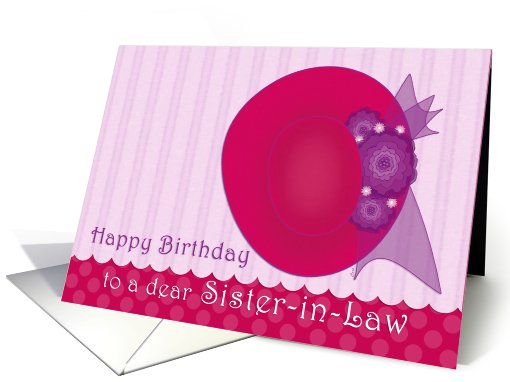 Sister-in-Law Happy Birthday Red Hat card (591315)