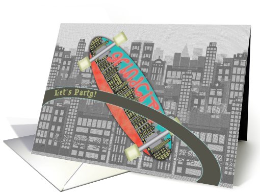 Birthday Party Invitations Skateboards card (606229)