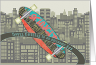 Son Happy Birthday Skateboards Urban card