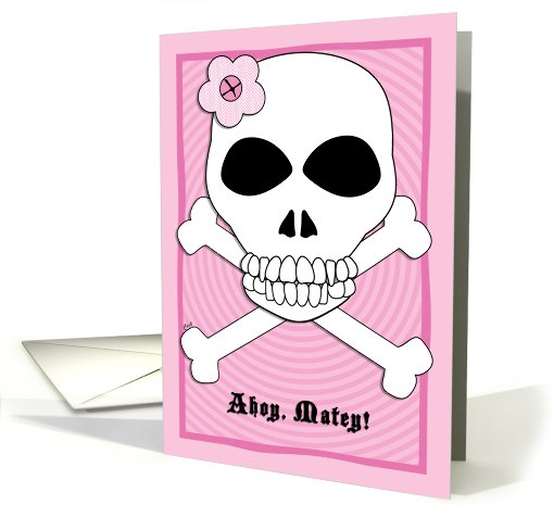 Happy Birthday Friend Pirates Pink card (609298)