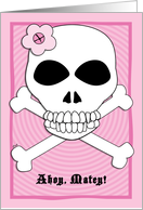 Happy Birthday Friend Pirates Pink card