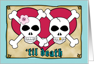 Wedding Invitations Pirate Skull Crossbones card