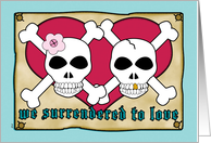 Wedding Announcements Pirate Skull Crossbones card