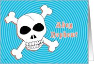 Nephew Birthday Pirate Skull Crosbbones card