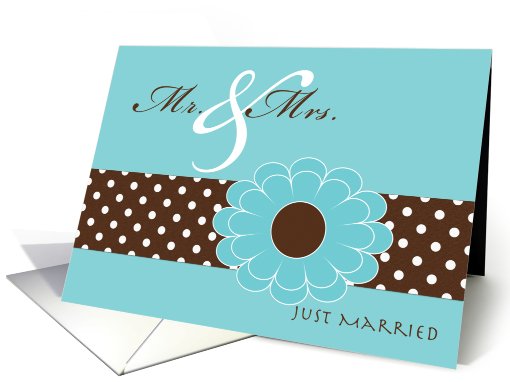 Marriage Wedding Announcements Pool and Espresso Colors card (627258)