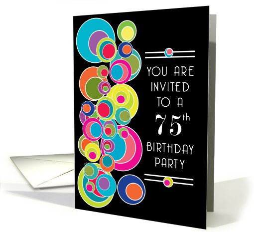 75 Birthday Party Invitations Pop Art card (631346)