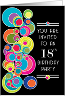 18 Birthday Party Invitations Pop Art card