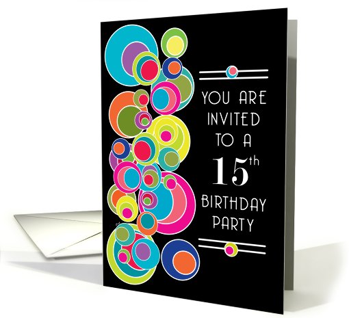 15 Birthday Party Invitations Pop Art card (631379)