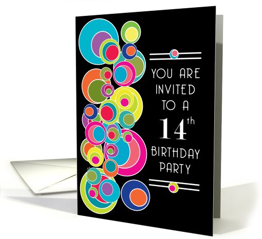 14 Birthday Party Invitations Pop Art card (631381)