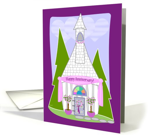 Wedding Anniversary Inlaws Little Church card (634326)