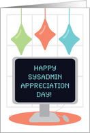 SysAdmin System Administrator Appreciation Computer Retro Fun card