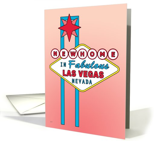 Las Vegas Nevada New Home Address Announcements Retro card (664688)