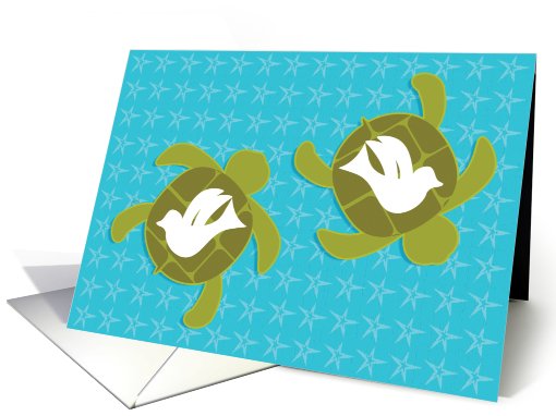 Honu and Doves Christmas Hawaiian Mele Kalikimaka card (681898)