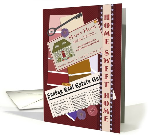 Scrapbook Look House Hunting Good Luck card (702316)