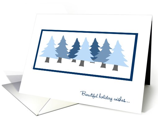 Ex-Husband Christmas Blue Forest Evergreen Trees card (724458)
