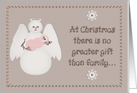 First Christmas Country Snow Angel for New Adoptive Family of Baby Girl card