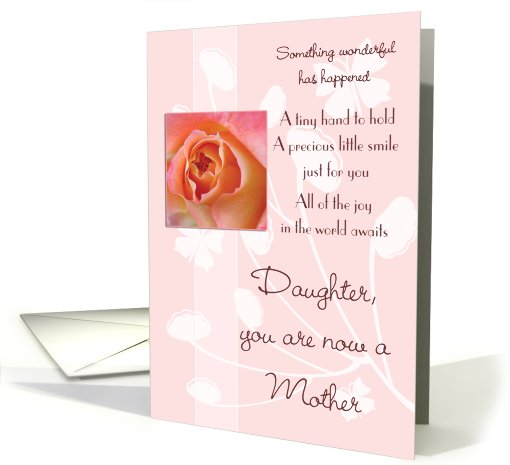 Baby Congratulations for Daughter Pink Rose card (737642)