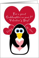 Goddaughter Baby’s First Valentine’s Day with Penguin card