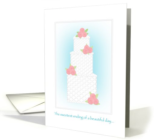 Be My Cake Cutter Aqua with Pink Rose Cake card (797497)
