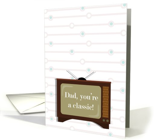 Father's Day for Dad Classic Television Retro TV card (823338)