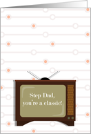 Father’s Day for Step Dad Classic Television Retro TV card