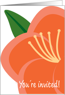 Bridal Shower Invitation Tropical Orange Flower card