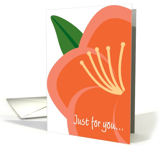 Bridal Shower Congratulations Orange Tropical Flower card (824281)